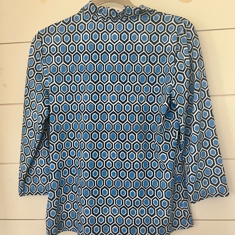 J. McLaughlin Durham Catalina Ruffle Collar Top - Picture 4 of 5